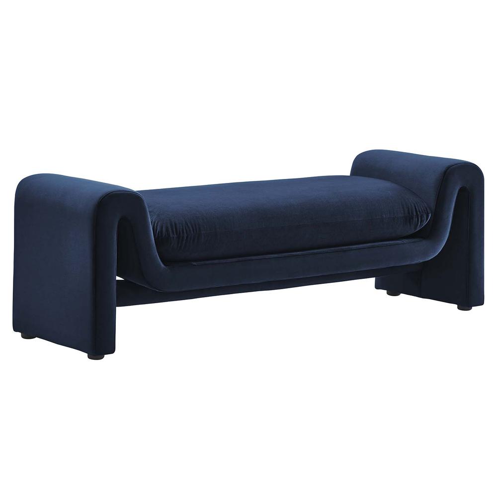 Waverly Performance Velvet Bench. Picture 1