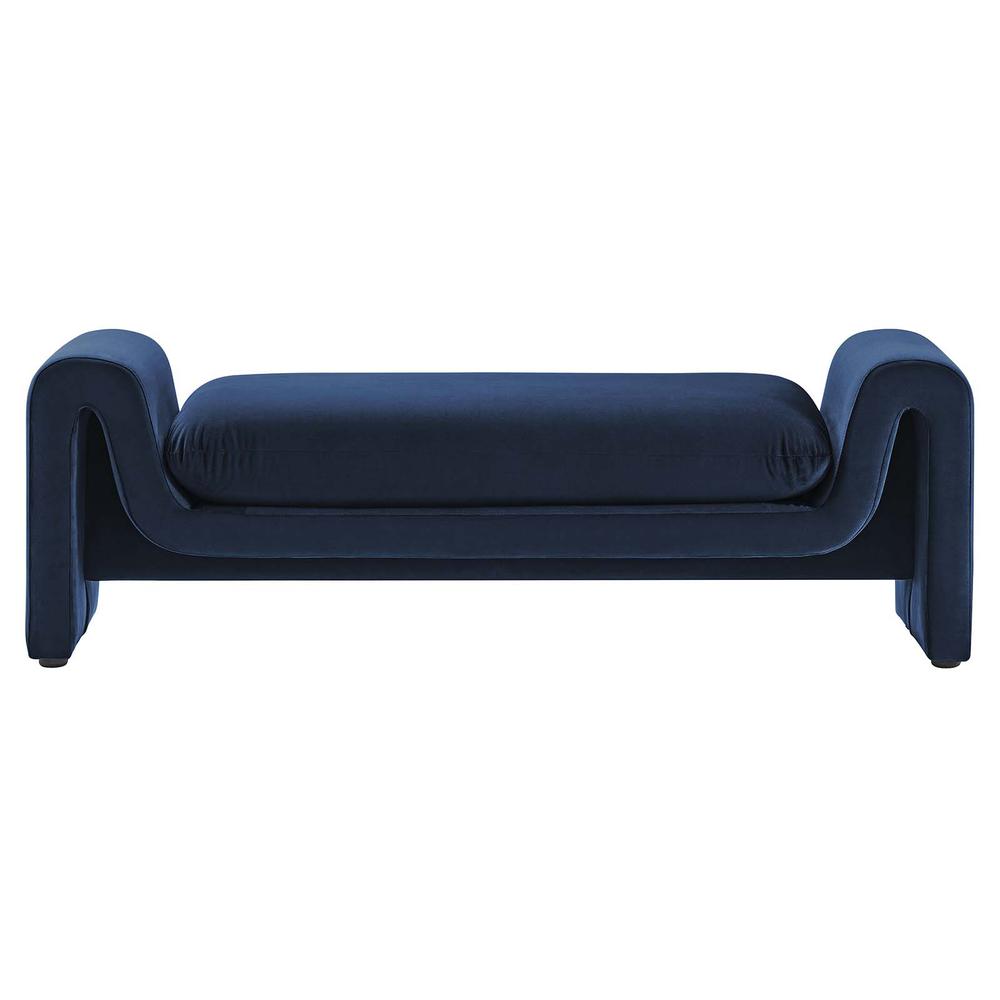 Waverly Performance Velvet Bench. Picture 3