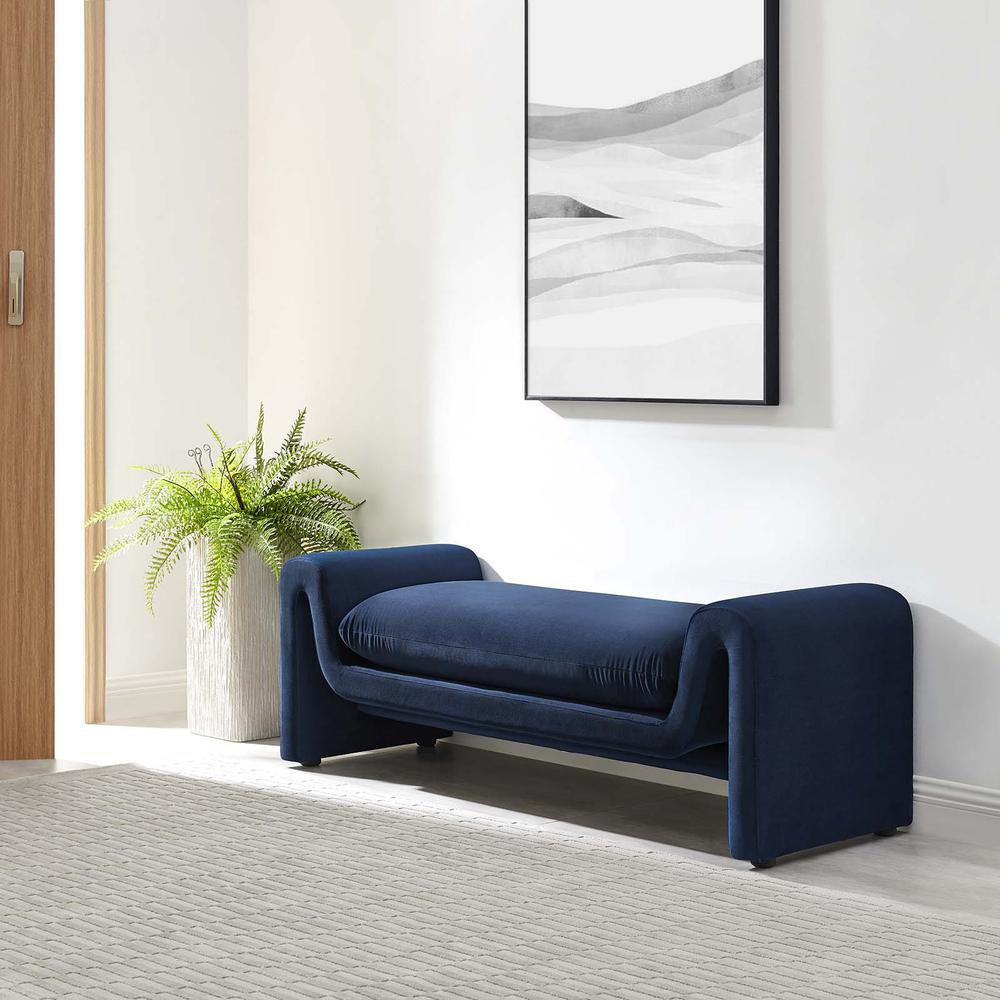Waverly Performance Velvet Bench. Picture 8