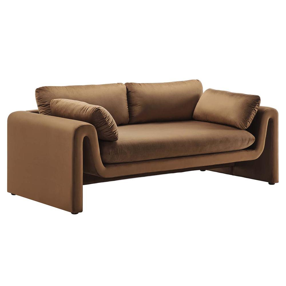 Waverly Performance Velvet Sofa. Picture 1