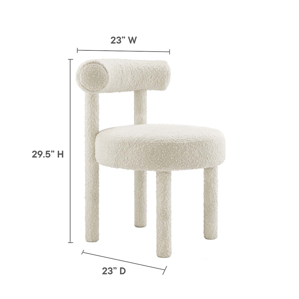 Toulouse Boucle Fabric Dining Chair. Picture 3