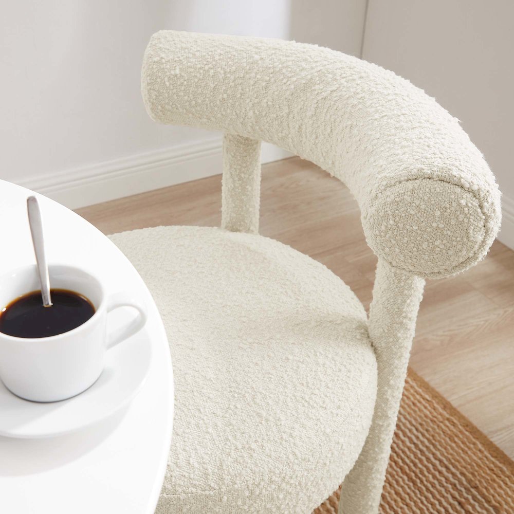 Toulouse Boucle Fabric Dining Chair. Picture 9