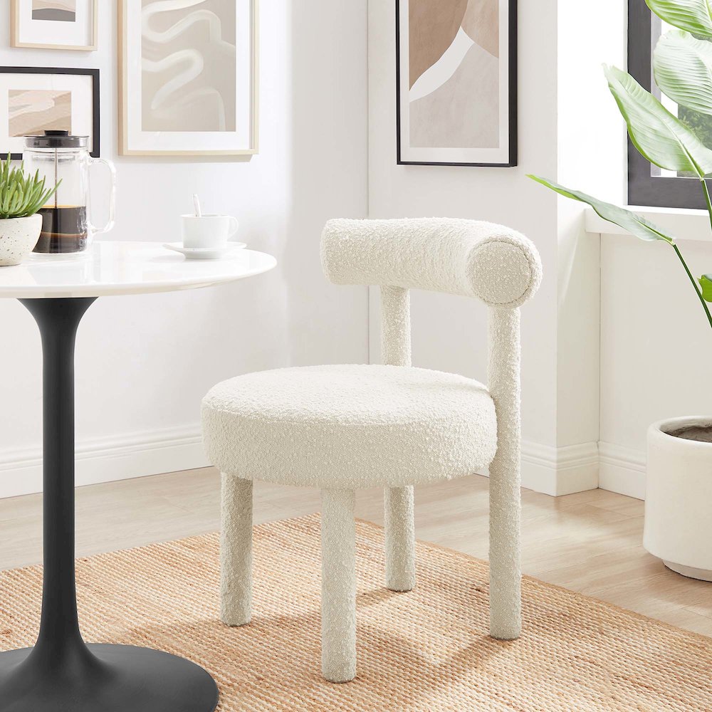 Toulouse Boucle Fabric Dining Chair. Picture 8
