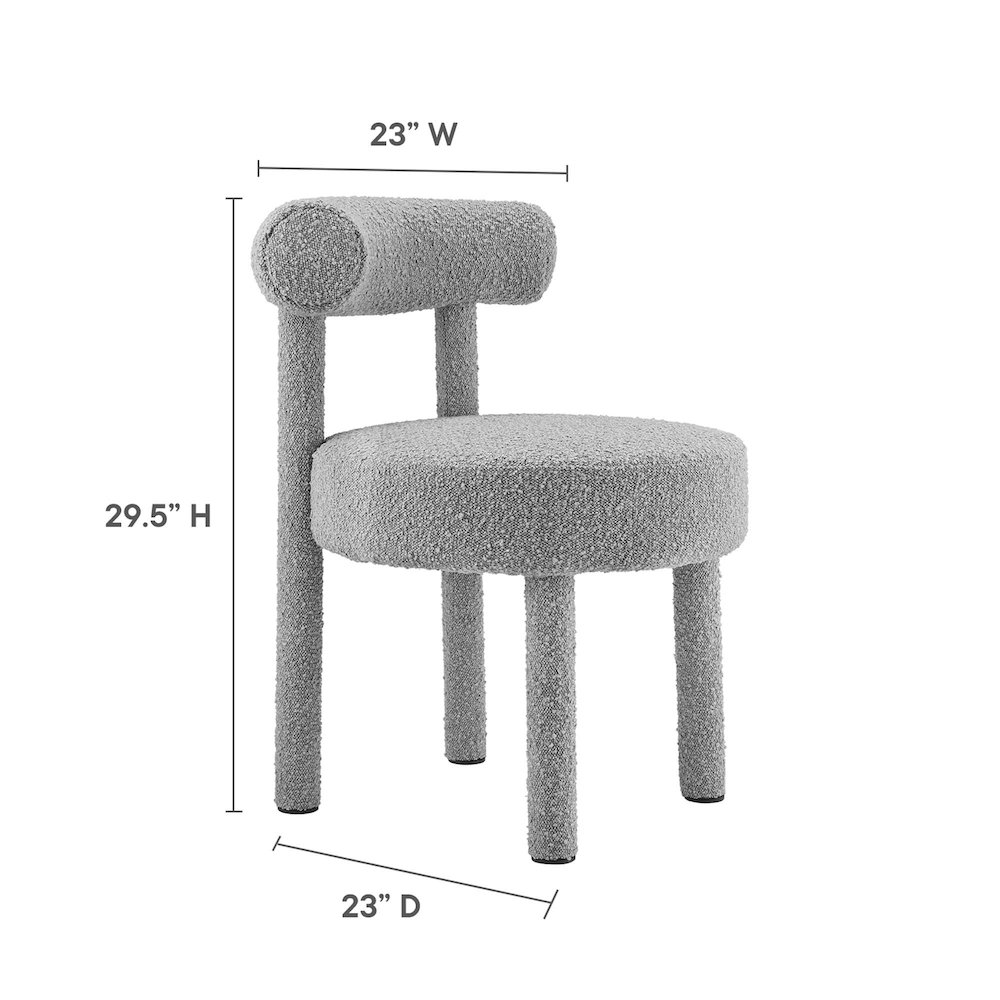 Toulouse Boucle Fabric Dining Chair. Picture 3