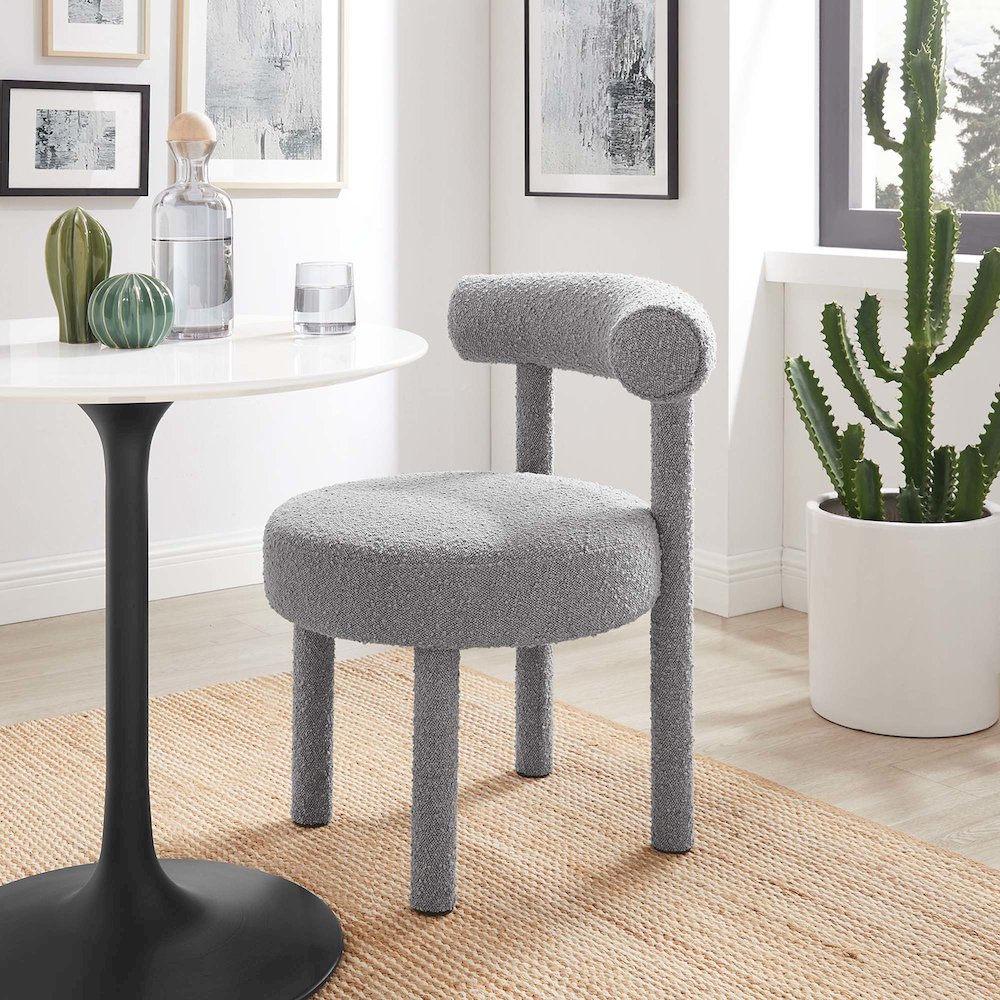 Toulouse Boucle Fabric Dining Chair. Picture 8