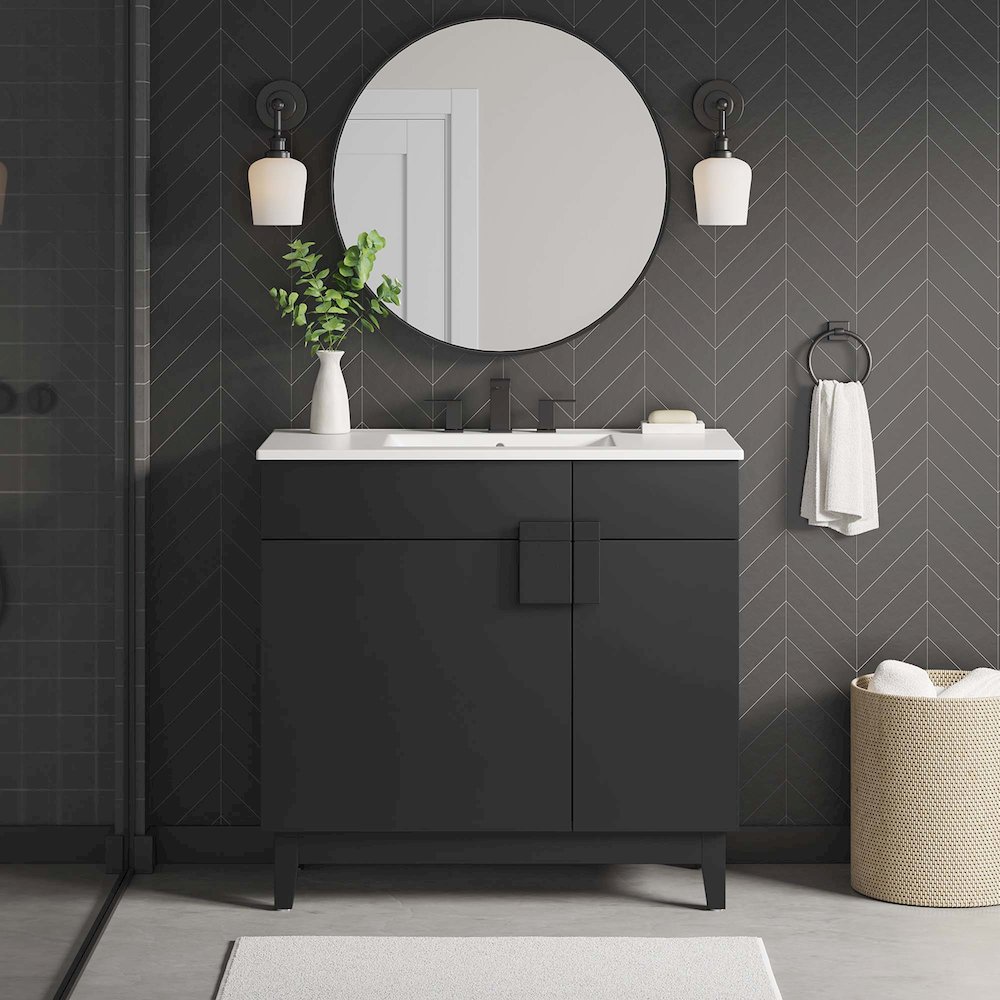 Miles 36” Bathroom Vanity Cabinet (Sink Basin Not Included). Picture 9