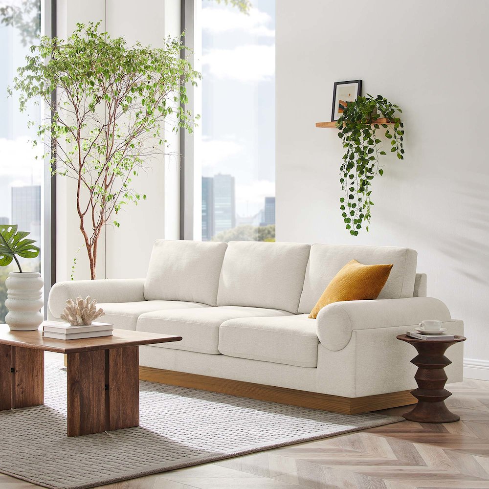 Oasis Upholstered Fabric Sofa. Picture 8