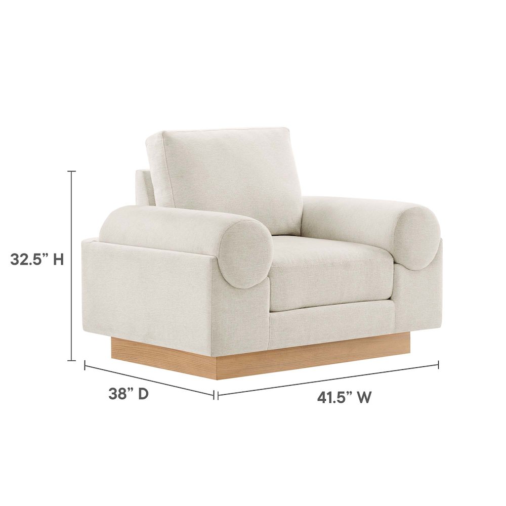 Oasis Upholstered Fabric Armchair. Picture 3