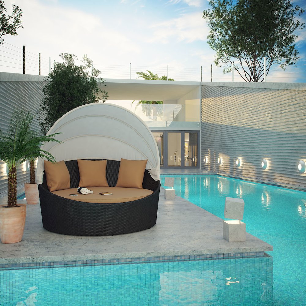 Siesta Canopy Outdoor Patio Daybed. Picture 6
