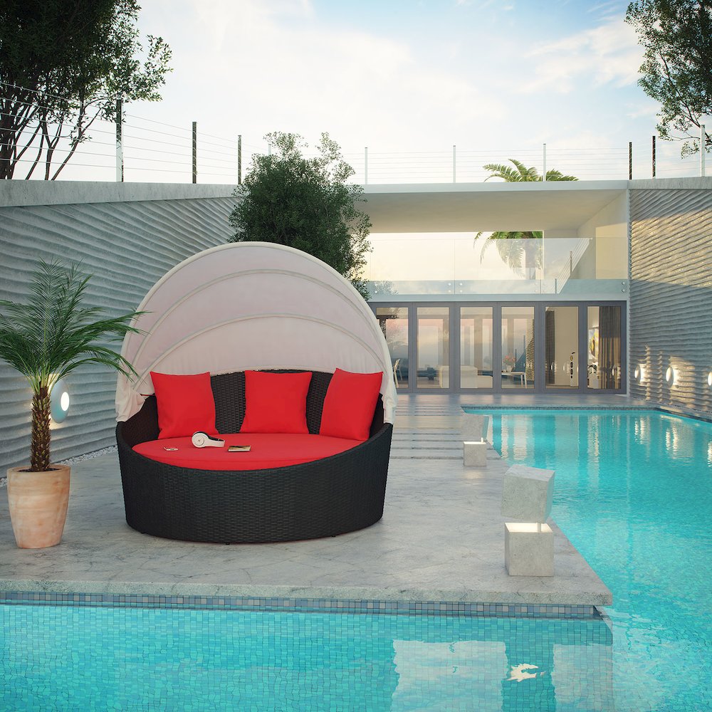 Siesta Canopy Outdoor Patio Daybed. Picture 6
