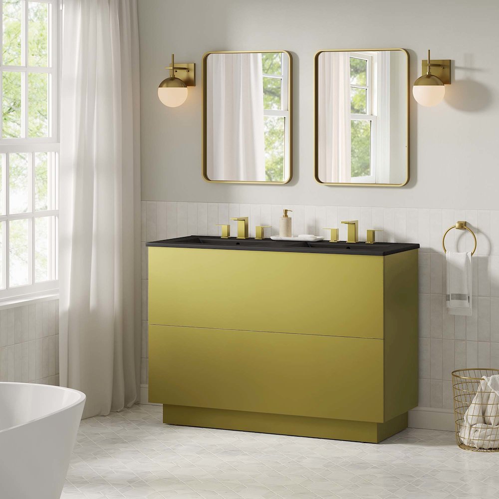 Quantum 48" Double Sink Bathroom Vanity. Picture 10