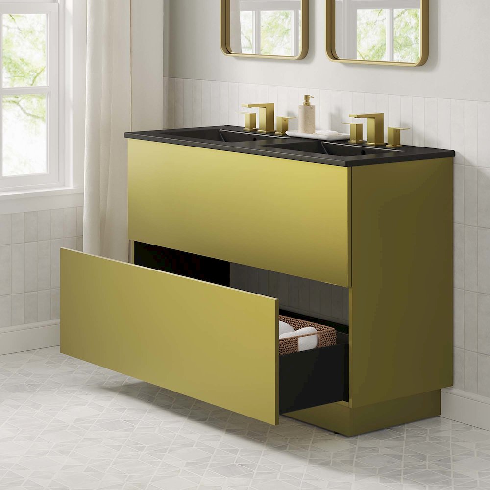 Quantum 48" Double Sink Bathroom Vanity. Picture 11