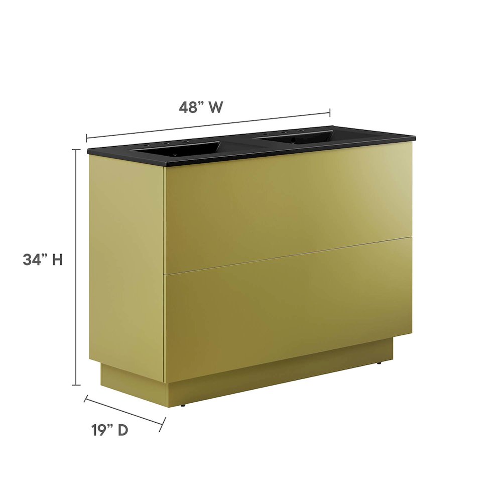 Quantum 48" Double Sink Bathroom Vanity. Picture 2