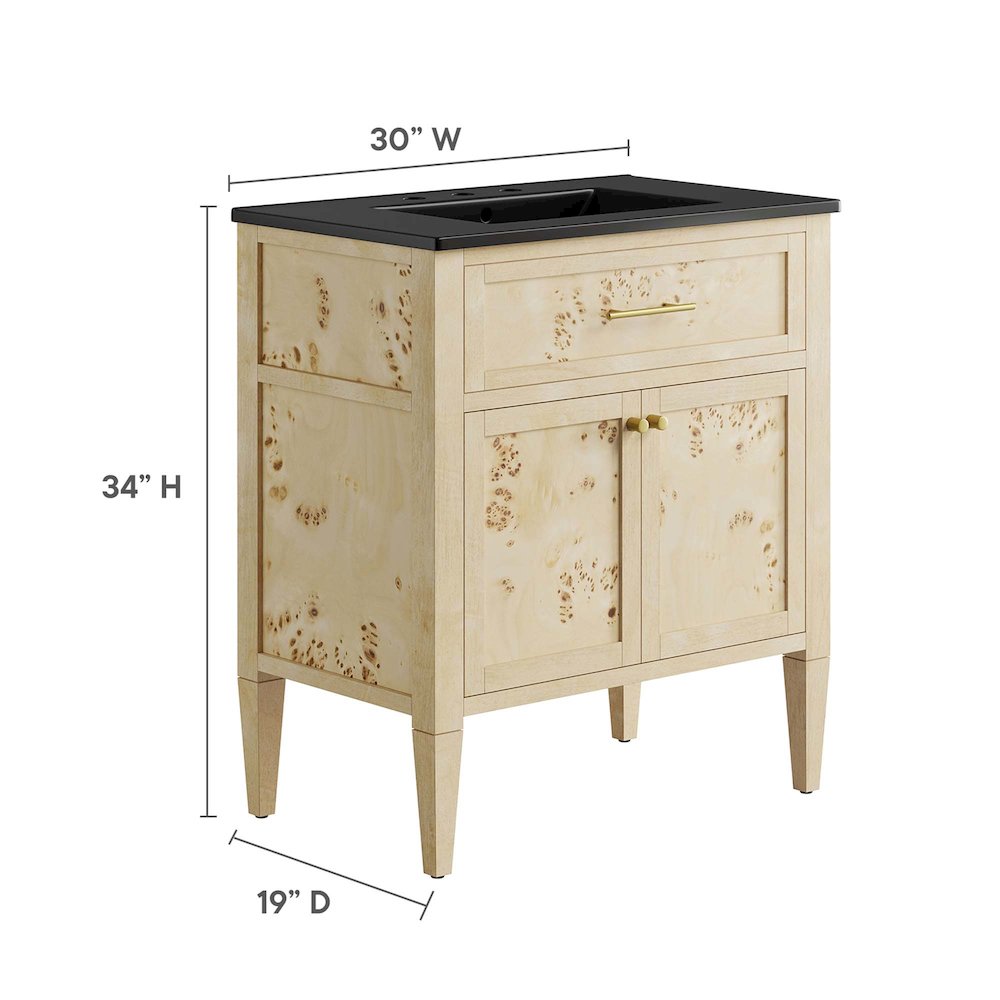 Elysian 30" Wood Bathroom Vanity. Picture 4