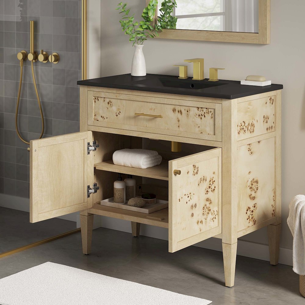 Elysian 36" Wood Bathroom Vanity. Picture 12