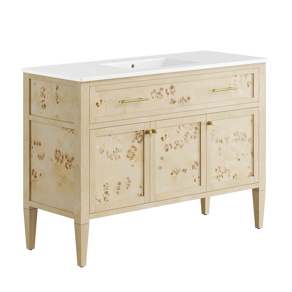Elysian 48" Wood Single Sink Bathroom Vanity. Picture 1
