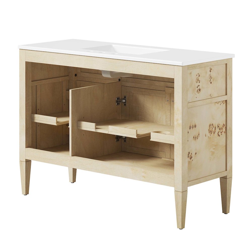 Elysian 48" Wood Single Sink Bathroom Vanity. Picture 6