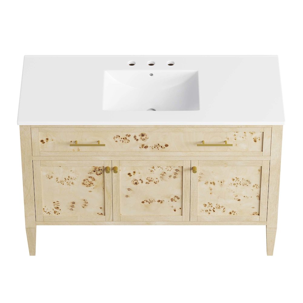 Elysian 48" Wood Single Sink Bathroom Vanity. Picture 8