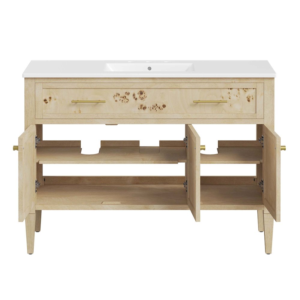 Elysian 48" Wood Single Sink Bathroom Vanity. Picture 9