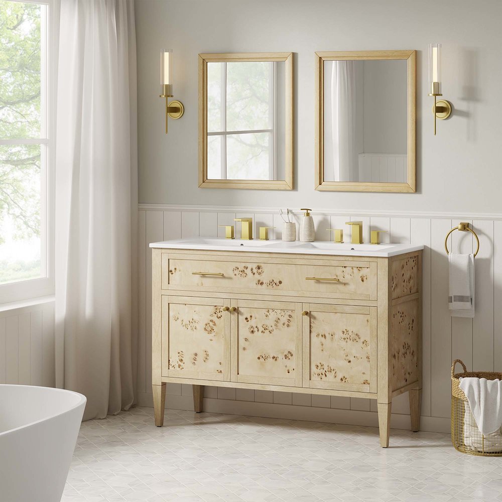 Elysian 48" Double Sink Bathroom Vanity. Picture 11