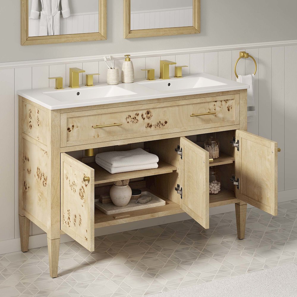 Elysian 48" Double Sink Bathroom Vanity. Picture 12