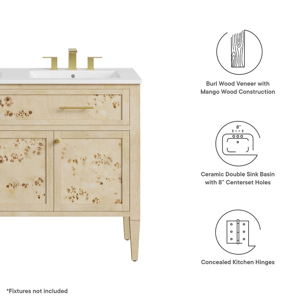 Elysian 48" Double Sink Bathroom Vanity. Picture 2