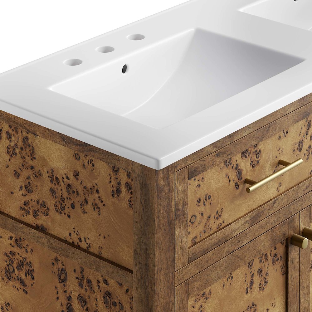 Elysian 48" Wood Double Sink Bathroom Vanity. Picture 10