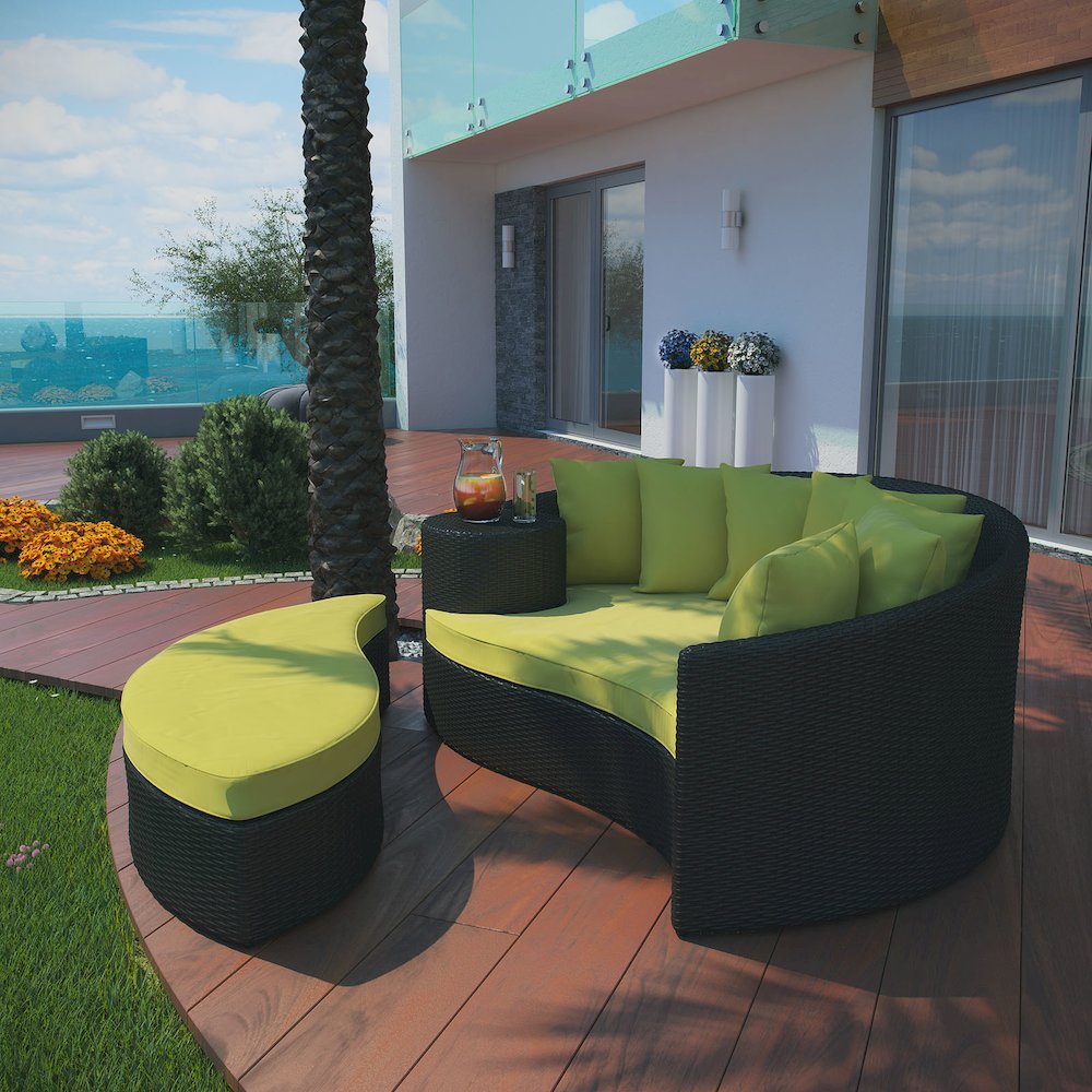 Taiji Outdoor Patio Wicker Daybed. Picture 3