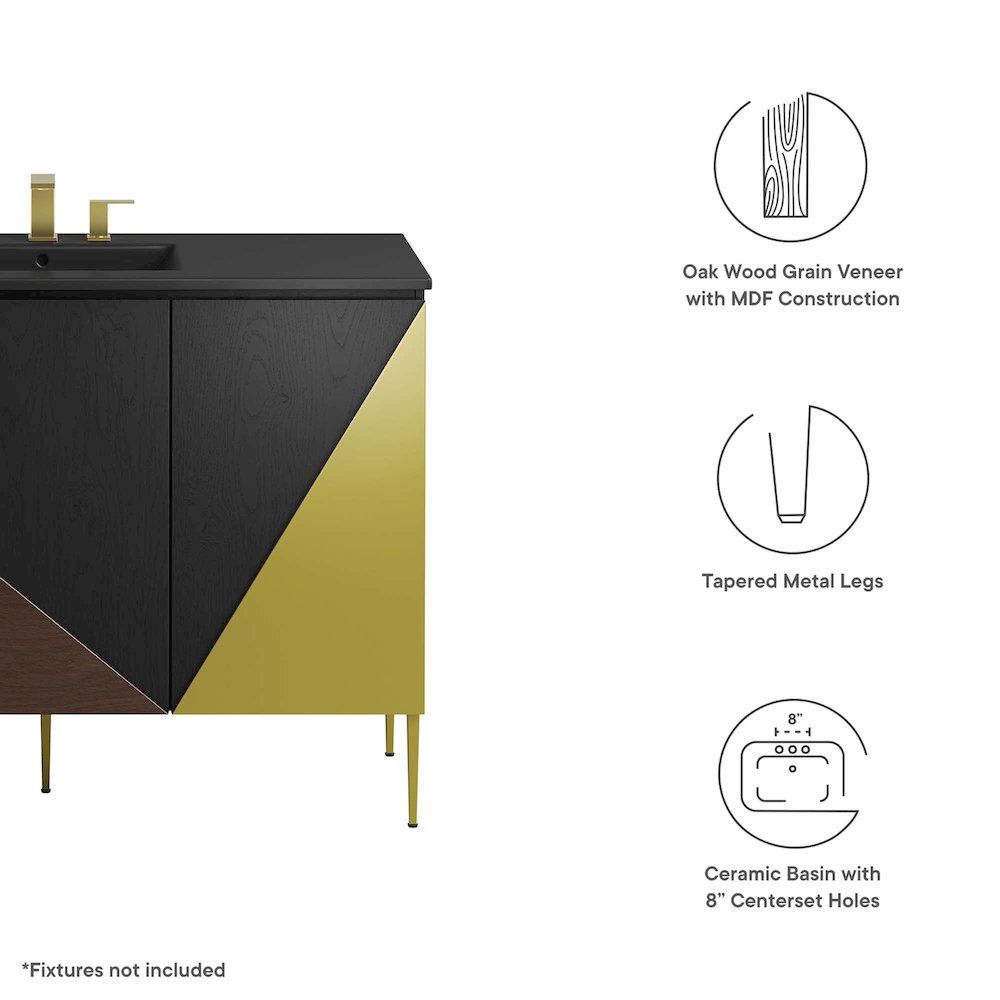 Alchemist 48" Single Sink Bathroom Vanity. Picture 2