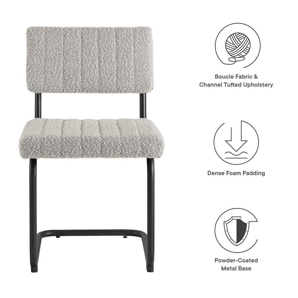 Parity Boucle Dining Side Chairs Set of 2. Picture 2