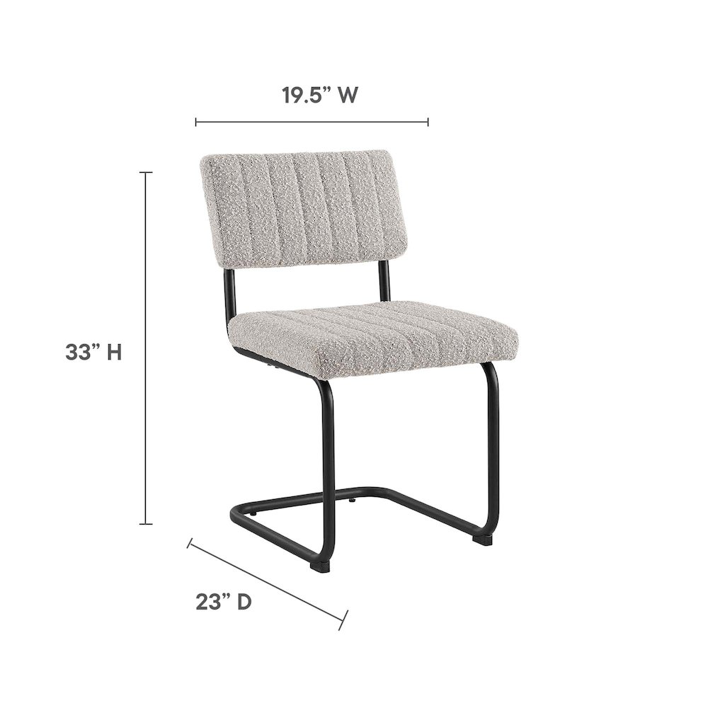 Parity Boucle Dining Side Chairs Set of 2. Picture 3