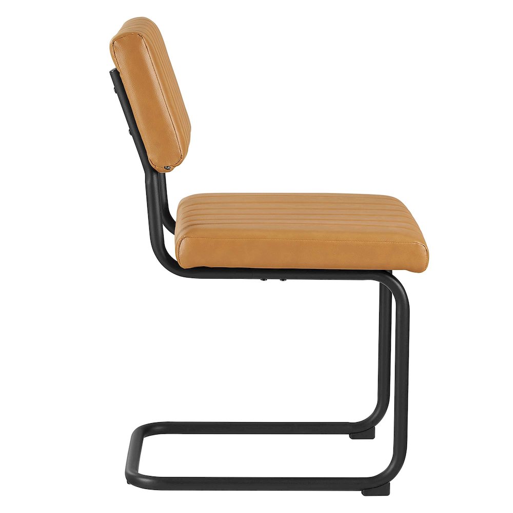 Parity Vegan Leather Dining Side Chairs Set of 2. Picture 4