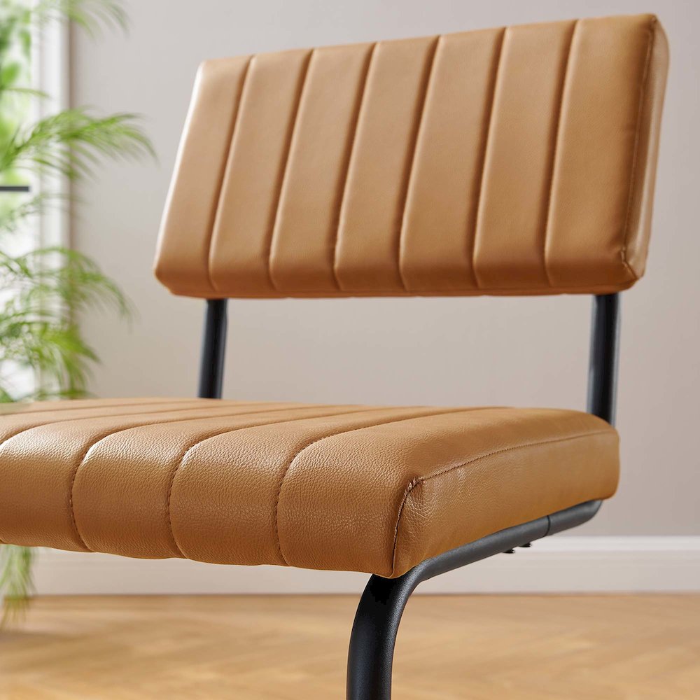 Parity Vegan Leather Dining Side Chairs Set of 2. Picture 10