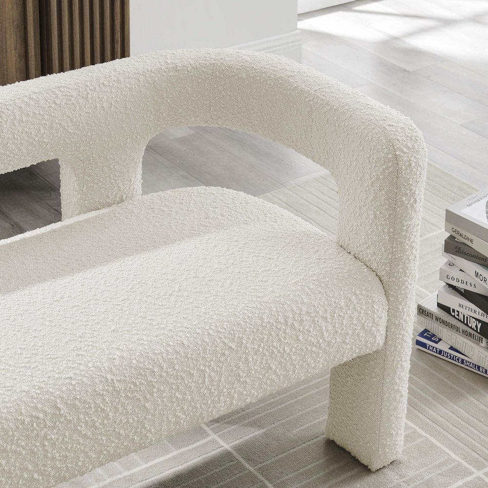 Kayla Boucle Upholstered Loveseat. Picture 9