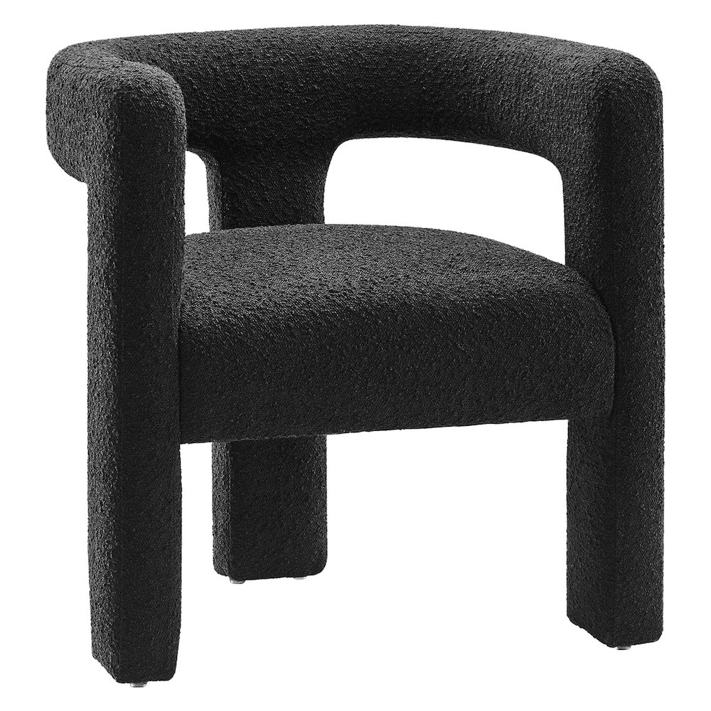 Kayla Boucle Upholstered Armchair. Picture 1