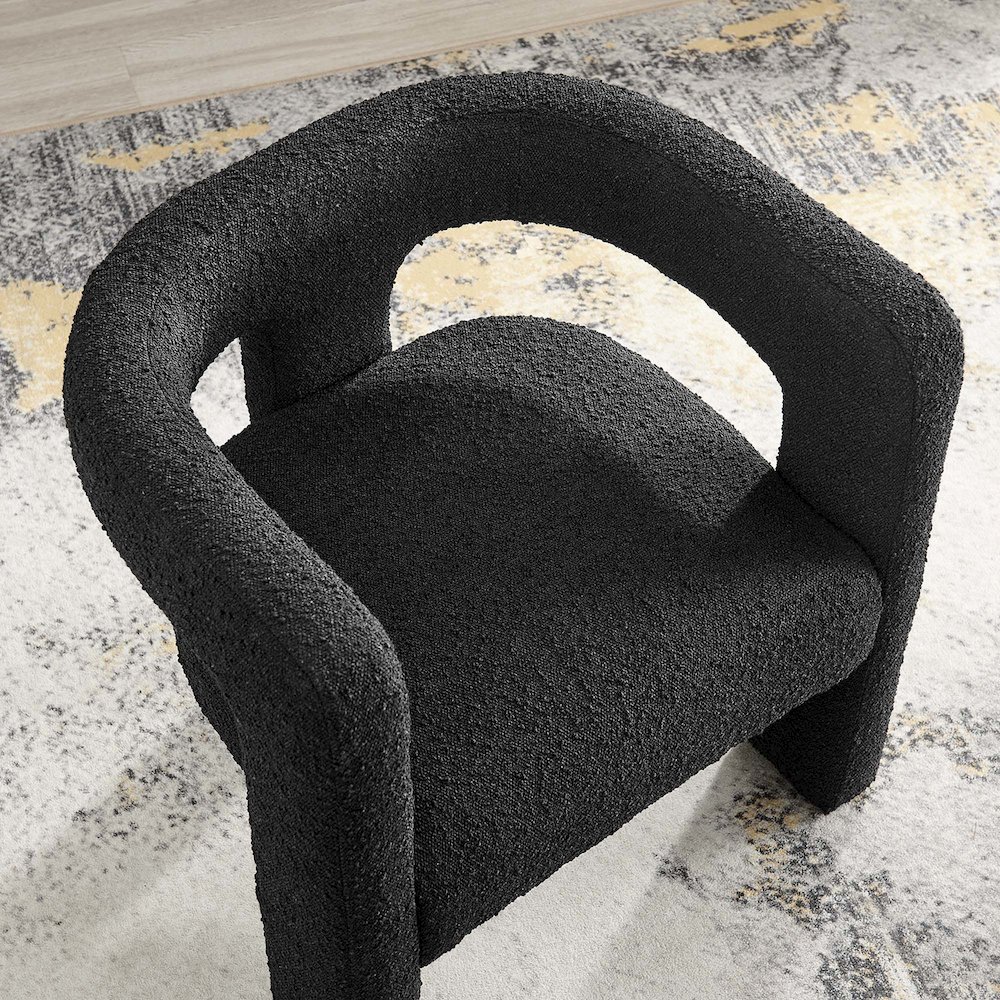 Kayla Boucle Upholstered Armchair. Picture 9