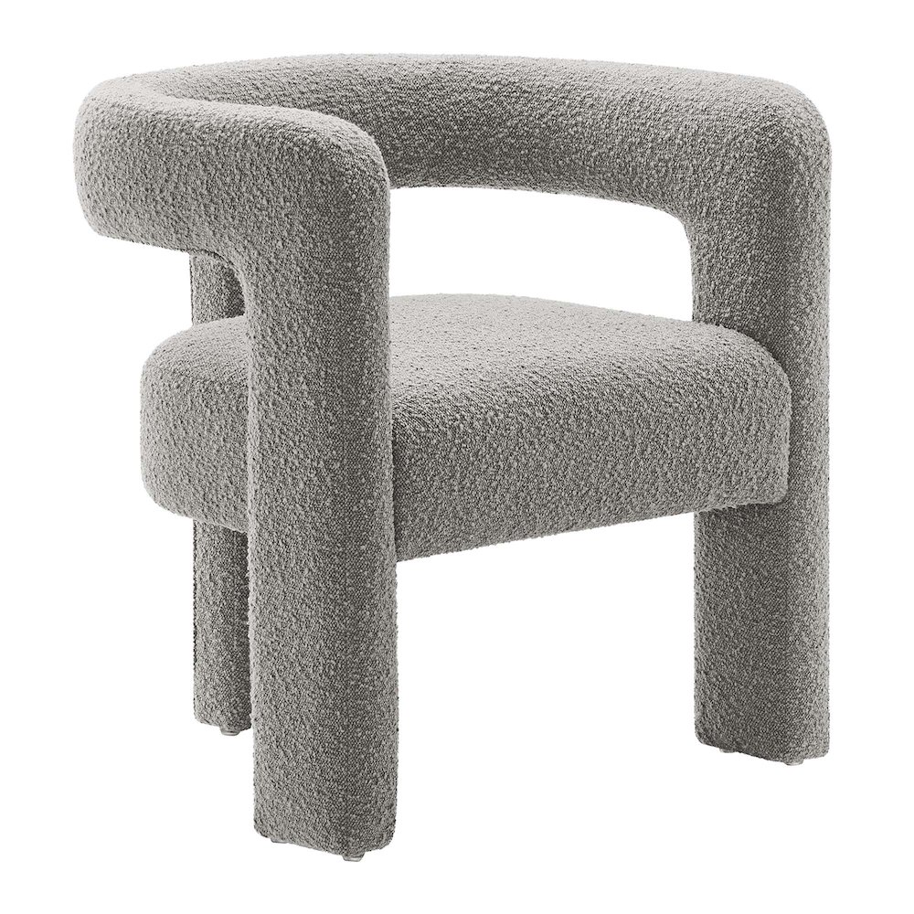 Kayla Boucle Upholstered Armchair. Picture 1