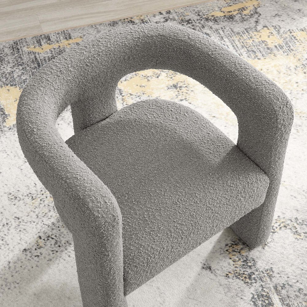 Kayla Boucle Upholstered Armchair. Picture 9