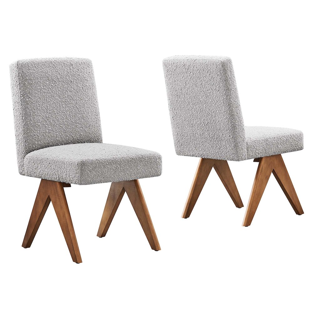 Lyra Boucle Fabric Dining Room Side Chair Set of 2. Picture 1