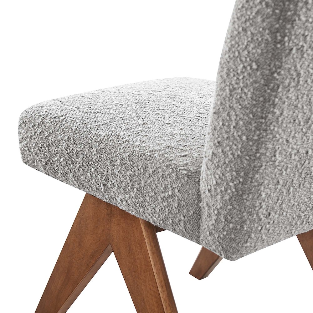 Lyra Boucle Fabric Dining Room Side Chair Set of 2. Picture 8