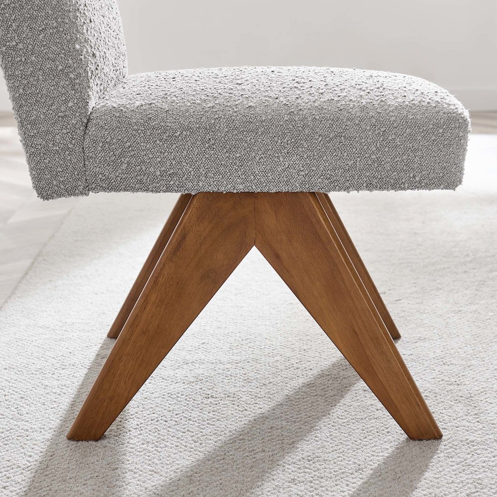 Lyra Boucle Fabric Dining Room Side Chair Set of 2. Picture 10