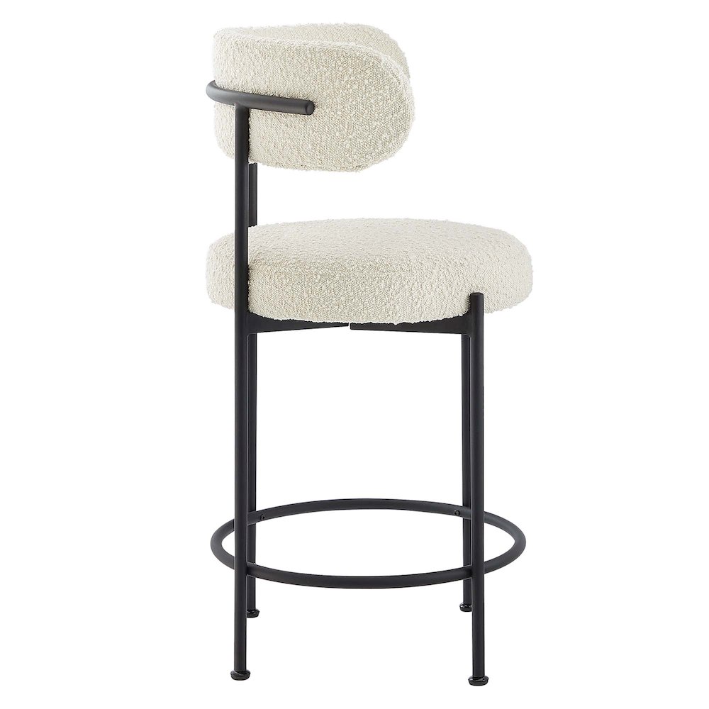 Albie Boucle Fabric Counter Stools Set of 2. Picture 5