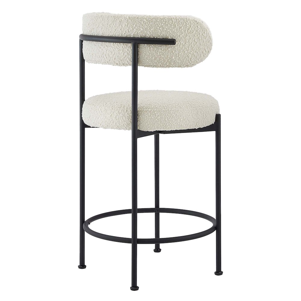 Albie Boucle Fabric Counter Stools Set of 2. Picture 6