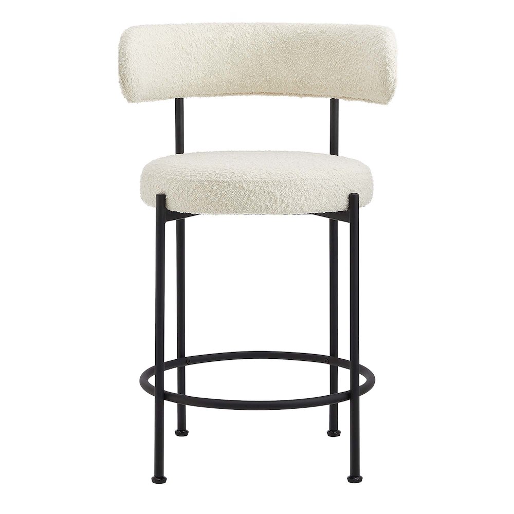 Albie Boucle Fabric Counter Stools Set of 2. Picture 7