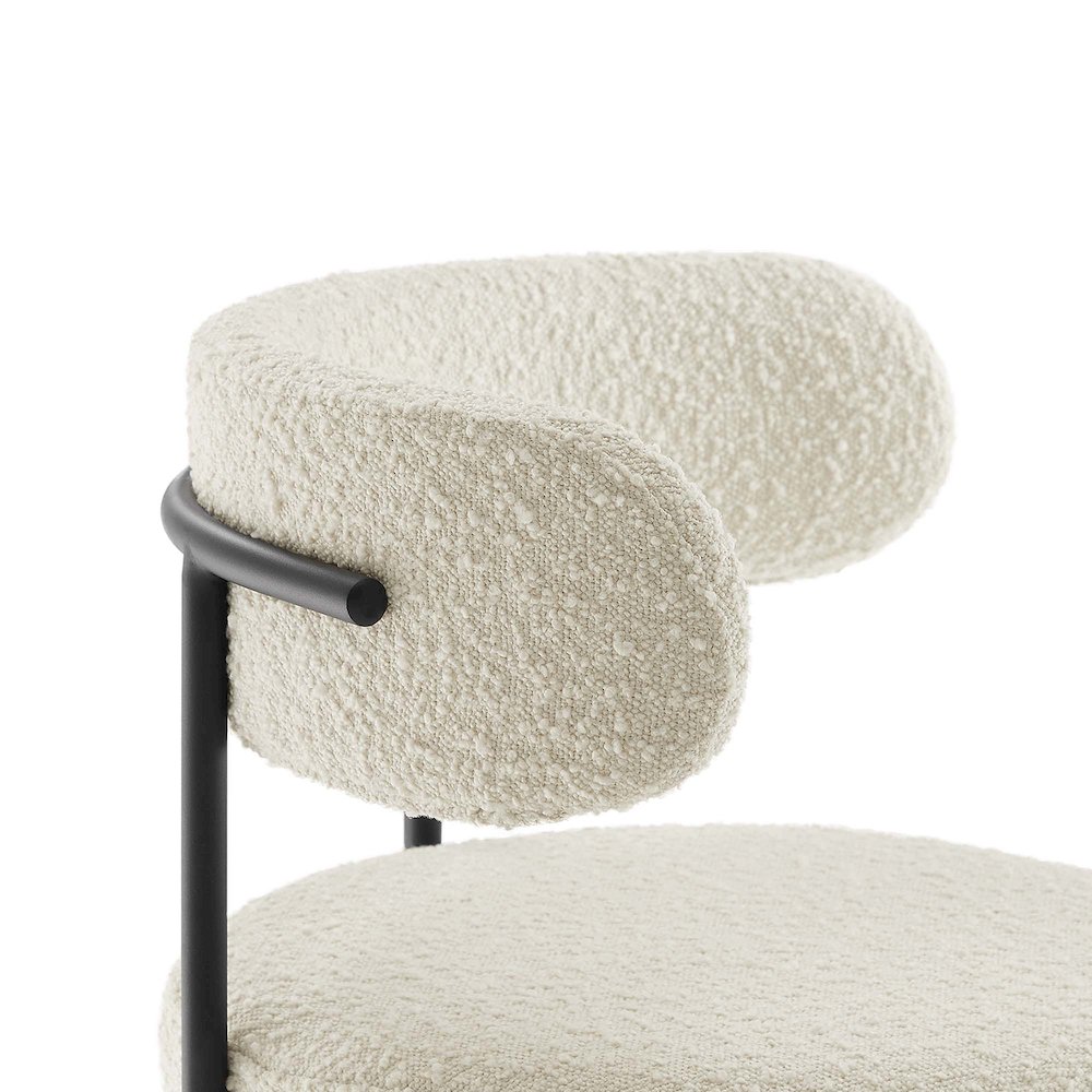 Albie Boucle Fabric Counter Stools Set of 2. Picture 8