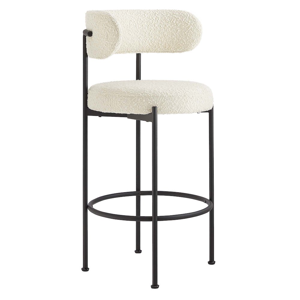 Albie Boucle Fabric Bar Stools Set of 2. Picture 4