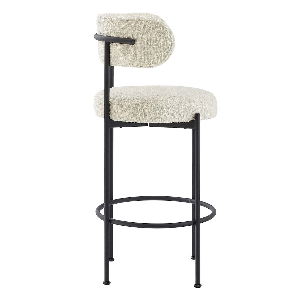 Albie Boucle Fabric Bar Stools Set of 2. Picture 5