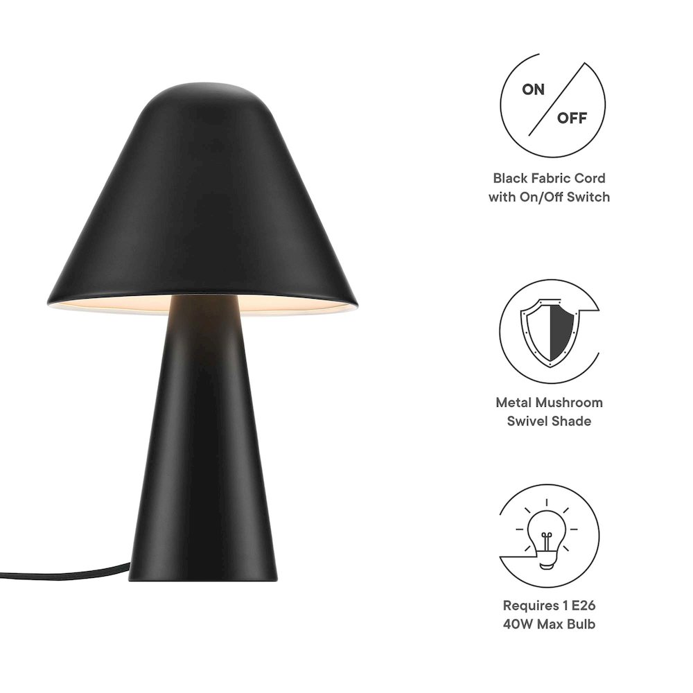 Jovial Metal Mushroom Table Lamp. Picture 2