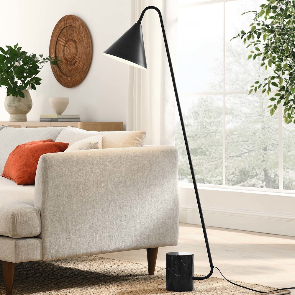 Ayla Marble Base Floor Lamp. Picture 9