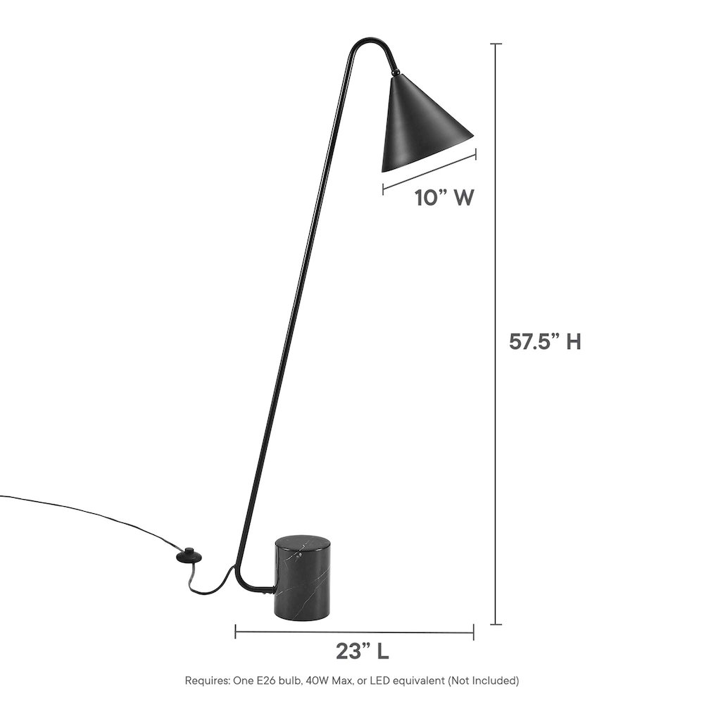 Ayla Marble Base Floor Lamp. Picture 3